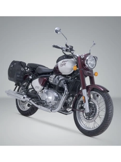 Zestaw sakw bocznych Legend Gear LC2 ze stelażami SW-Motech Royal Enfield Classic 650 (25-) czarno-brązowe [poj.: 2 x 13,5 L]