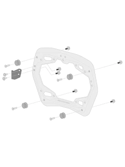 Sakwy wodoodporne SysBag WP L/L SW-Motech + stelaże PRO BMW R 1300 R/ RS (25-) [poj.: 2 x 27-40L]