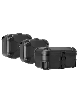 Zestaw: kufry boczne DUSC M i L + kufer centralny DUSC XL + stelaże SW-Motech BMW F 750 GS (17-)/ F 800 GS (24-)/ F 850 GS (17-) [do plastikowego bagażnika, poj.: 33 + 41 + 55l]