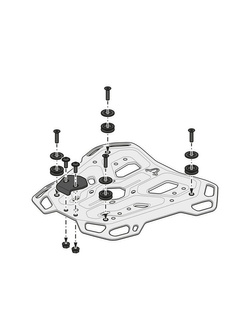Zestaw: kufer centralny czarny TRAX ADV + stelaż Adventure-rack SW-Motech Triumph Tiger 900/ GT/ Rally/ Pro (19-) / 1200 GT Explorer / Rally Pro (22-), Tiger 850 Sport (21-) [pojemność: 38 L]