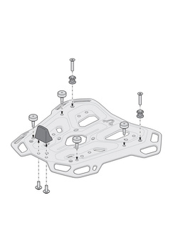 Zestaw: kufer centralny DUSC XL + stelaż Adventure-rack SW-Motech Yamaha Tenere 700 (wybrane modele) [poj.: 55l]