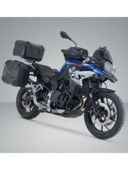 Zestaw: kufry boczne DUSC M i L + kufer centralny DUSC L + stelaże PRO + stelaż Adventure-Rack SW-Motech BMW F 900 GS Adventure (24-) [poj.: 1 x 33l + 2 x 41l]