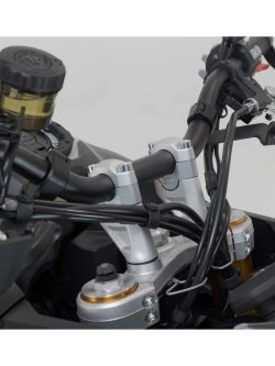 Zestaw podwyższający kierownicę Ø28 SW-Motech Triumph Tiger 900 GT/ Pro, Rally Pro (23-) srebrny [+20 mm]