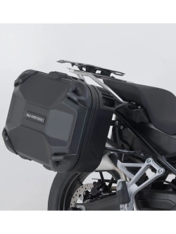 Zestaw: kufry boczne DUSC M i L + kufer centralny DUSC XL + stelaże SW-Motech BMW F 750 GS (17-)/ F 800 GS (24-)/ F 850 GS (17-) [do plastikowego bagażnika, poj.: 33 + 41 + 55l]