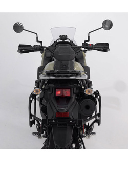 Zestaw: kufry boczne 37/45/38 + kufer centralny TRAX ADV + stelaże SW-MOTECH do motocykla Kawasaki KLR 650 / S (22-), czarne