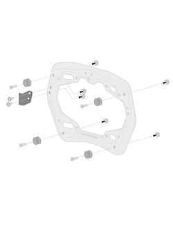 Zestaw: kufry boczne + kufer centralny + stelaże TRAX ADV do motocykla Aprilia Tuareg 660 (21-)/ Rally (24-) [całkowita pojemność: 150l] czarny
