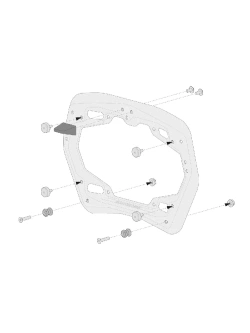 Zestaw: kufry boczne DUSC L + kufer centralny DUSC M + stelaże PRO + stelaż Adventure-Rack SW-Motech Honda CRF1000L Africa Twin (18-22) [poj.: 1 x 33l + 2 x 41l]