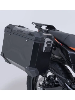 Zestaw: kufry boczne + stelaże PRO TRAX ADV SW-Motech KTM (wybrane modele) czarne [poj.: 2 x 37 L]
