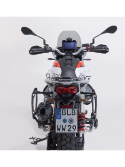 Zestaw: kufry boczne DUSC M i L + stelaże PRO SW-Motech Moto Guzzi V85 TT/ Strada (24-) [poj.: 33l + 41l]