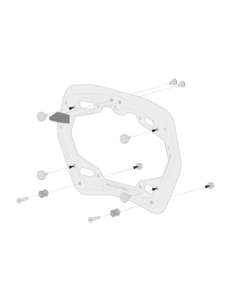 Zestaw: kufry boczne + kufer centralny TRAX ADV + stelaże SW-Motech Yamaha Tracer 9/ GT/ GT+ (24-) czarne