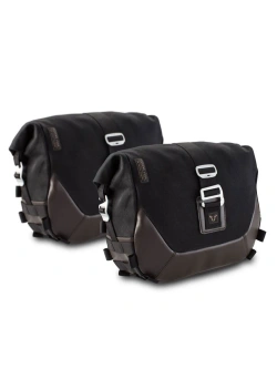 Zestaw sakw bocznych Legend Gear LC1 ze stelażami SLC SW-Motech Moto Guzzi V7 IV Special (20-)/ Stone (20-)/ Sport (25-)/ Stone Corsa (23-) czarno-brązowe [poj.:: 2 x 9,8l]