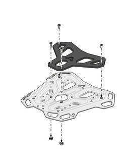 Stelaż centralny Adventure-Rack SW-MOTECH Ducati Multistrada V4 / S / S Sport / V4 Pikes Peak (20-)/ Rally (23-)