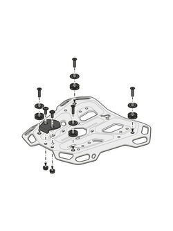 Zestaw: kufer centralny czarny TRAX ADV + stelaż Adventure-rack SW-Motech BMW R 1300 GS (23-) [poj.: 38l]
