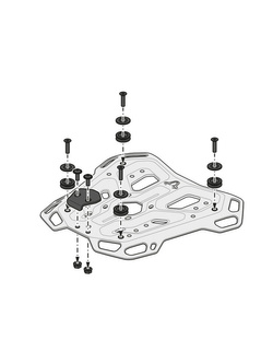 Zestaw: kufer centralny czarny TRAX ADV + stelaż Adventure-rack SW-Motech Ducati Multistrada V4 S Sport 1A / V4 Pikes Peak (20-)/ Rally (23-) [pojemność: 38 L]