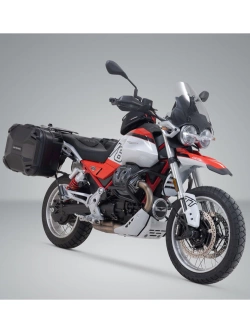 Zestaw: kufry boczne DUSC M i L + stelaże PRO SW-Motech Moto Guzzi V85 TT/ Strada (24-) [poj.: 33l + 41l]