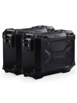 Zestaw: kufry boczne + stelaże PRO TRAX ADV SW-MOTECH 37/37 L do motocykla Ducati Multistrada 1260 Enduro [18-], Multistrada 950 [16-], Multistrada 950 / S [16-], Multistrada V2/ S [21-] [pojemność 2 x 37 L]