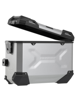 Zestaw: kufry boczne TRAX ADV + stelaże PRO 45/37 L Sw-Motech Aprilia Tuareg 660 (21-)/ Rally (24-) (pojemność 37 i 45 L) srebrne