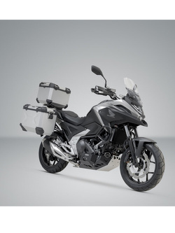 Zestaw: kufry boczne 45/45L + kufer centralny TRAX ADV + stelaże SW-MOTECH do motocykla Honda NC750XA/ X (20-)