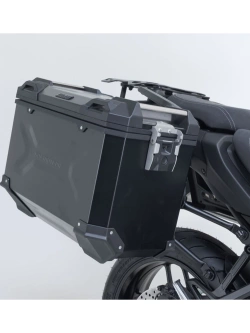 Zestaw: kufry boczne + kufer centralny TRAX ADV + stelaże SW-Motech Yamaha Tracer 9/ GT/ GT+ (24-) czarne