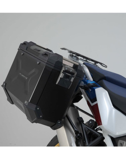 Zestaw: kufry boczne + stelaże PRO TRAX ADV SW-MOTECH 45/37 L do motocykla Honda CRF1100 L Africa Twin/ Adventure Sports (19-), CRF1100 L Africa Twin ES / Adventure Sport ES (23-) [pojemność 45 + 37L]