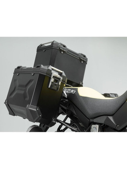 Zestaw: kufry boczne + kufer centralny + stelaże TRAX ADV SW-MOTECH do motocykla Suzuki DL 650 V-Strom (17-), V-Strom 650XT (17-)
