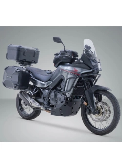 Zestaw: kufry boczne DUSC L + kufer centralny DUSC XL + stelaże PRO + stelaż Adventure-Rack SW-Motech Honda XL 750 Transalp (23-) [poj.: 1 x 55l + 2 x 41l]