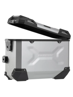 Zestaw: kufry boczne TRAX ADV + stelaże PRO SW-Motech KTM (wybrane modele) srebrne [poj.: 2 x 45 L]