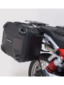 Zestaw: kufry boczne DUSC M i L + stelaże PRO SW-Motech Moto Guzzi V85 TT/ Strada (24-) [poj.: 33l + 41l]