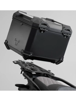 Zestaw: kufry boczne + kufer centralny TRAX ADV + stelaże SW-Motech KTM (wybrane modele) czarne [poj.: 2 x 37l + 38l]
