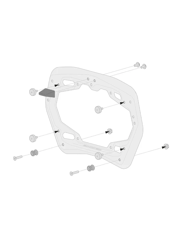 Zestaw: kufry boczne + kufer centralny TRAX ADV + stelaże SW-Motech Yamaha Tracer 9/ GT/ GT+ (24-) czarne