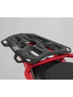 Zestaw: kufer centralny DUSC L + stelaż Adventure-rack SW-Motech Moto Guzzi V85 TT (19-23) [poj.: 41l]