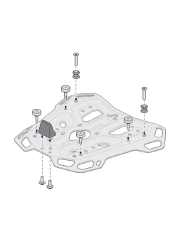 Zestaw: kufer centralny DUSC XL + stelaż Adventure-rack SW-Motech Yamaha Tracer 9/ GT/ GT+ (24-) [poj.: 55l]