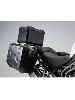 Zestaw: kufry boczne + kufer centralny + stelaże 45/45/37 TRAX ADV do TRIUMPH Tiger 1200 XCa / XCx/ XR / XRt / XRx (17-) czarne