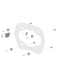 Zestaw: kufry boczne TRAX ADV + stelaże PRO SW-MOTECH 45/45L do motocykla Yamaha Tracer 9 RN70/GT (20-), Tracer 9 GT+ (22-) [pojemność 2 x 45 L] srebrne