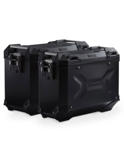 Zestaw: kufry boczne + stelaże PRO TRAX ADV SW-Motech BMW R 1300 GS Adventure (24-) czarne [poj.: 2 x 37 L]