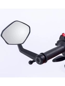 Lusterka motocyklowe Sw-Motech Sport na koniec kierownicy Aprilia Tuono V4 1100 (21-), Ducati Monster 937/ + (21-)/ SP (23-), KTM Duke 390 (17-) czarne