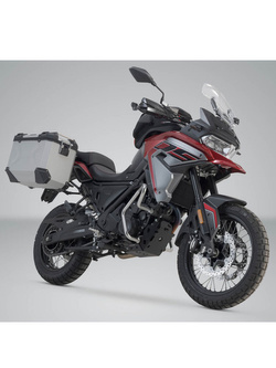 Zestaw: kufry boczne + stelaże PRO TRAX ADV 45/37 L do motocyklia Voge 650DS R810C / 650 DSX (21-) srebrne [pojemność 45 + 37 L]