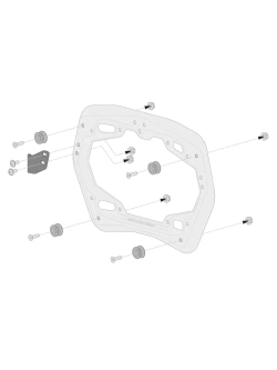 Zestaw: kufry boczne + stelaże PRO TRAX ADV SW-Motech KTM (wybrane modele) srebrne [poj.: 2 x 37 L]