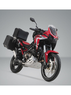 Zestaw: kufry boczne + kufer centralny + stelaże TRAX ADV do motocykla Honda CRF1100 L Africa Twin (19-21) [całkowita pojemność: 150l] czarny
