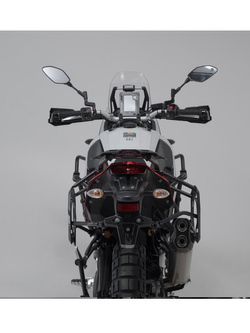 Zestaw: kufry boczne TRAX ADV + stelaże PRO SW-MOTECH 37/45 L Yamaha Tenere 700 (20-)/ World Raid (22-)/ World Rally (24-)/ Rally/ Extreme (24-) [pojemność 37 i 45 L] srebrne