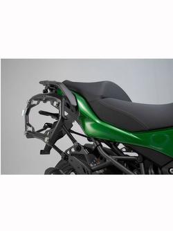 Zestaw: kufry boczne 45/45/38 + kufer centralny TRAX ADV + stelaże SW-MOTECH Honda CB 500 X (13-)/ NX500 (23-) [pojemność: 2 x 45l + 38l] czarne