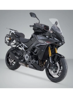 Zestaw: kufry boczne DUSC L + kufer centralny DUSC XL + stelaże PRO + stelaż Adventure-Rack SW-Motech Suzuki GSX-S 1000 GX (23-) [poj.: 1 x 55l + 2 x 41l]