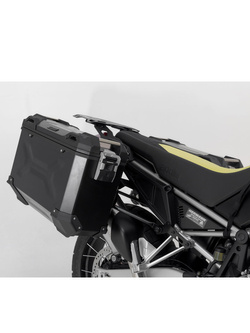Zestaw: kufry boczne TRAX ADV + stelaże PRO 45/37 L SSw-Motech Aprilia Tuareg 660 (21-)/ Rally (24-) (pojemność 37 i 45 L) czarne