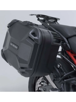 Zestaw: kufry boczne DUSC L + kufer centralny DUSC L + stelaże PRO + stelaż Adventure-Rack SW-Motech Ducati Multistrada V4/ S/ Pikes Peak (24-)  [poj.: 3 x 41l]