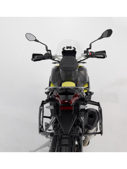 Zestaw: kufry boczne + kufer centralny + stelaże TRAX ADV do motocykla Aprilia Tuareg 660 (21-) [całkowita pojemność: 150l] czarny