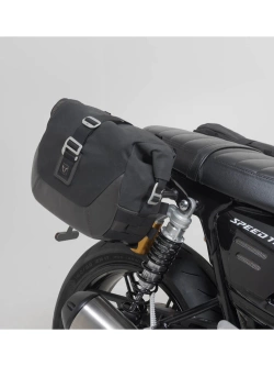 Zestaw sakw bocznych Legend Gear LC2 ze stelażami SW-Motech Triumph Speed Twin 1200 (18-) czarno-brązowe [poj.: 2 x 13,5 L]