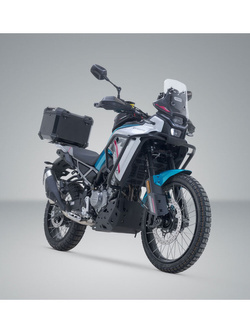 Zestaw: kufer centralny czarny TRAX ADV + stelaż Adventure-rack SW-Motech CF Moto 450 MT (24-) [poj.: 38l]