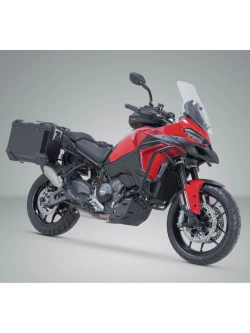 Zestaw: kufry boczne + stelaże PRO TRAX ADV SW-Motech Ducati Multistrada V2/ S (24-) czarne [poj.: 2 x 37 L]