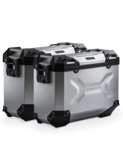 Zestaw: kufry boczne + stelaże PRO TRAX ADV SW-Motech CF Moto 450 MT (23-) srebrne [poj.: 45 +37l]
