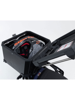 Zestaw: kufer centralny czarny TRAX ADV + stelaż Adventure-rack SW-Motech BMW R 1300 GS (23-) [poj.: 38l]